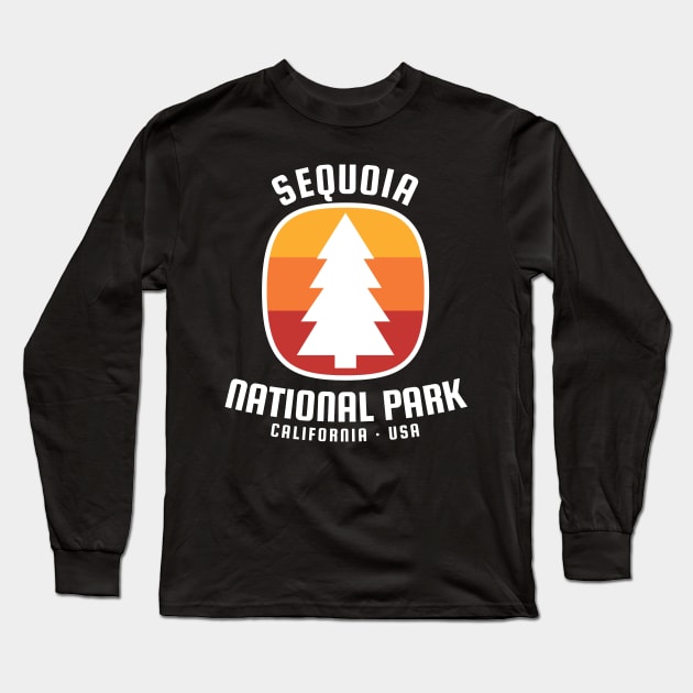 Sequoia National Park Retro Long Sleeve T-Shirt by roamfree